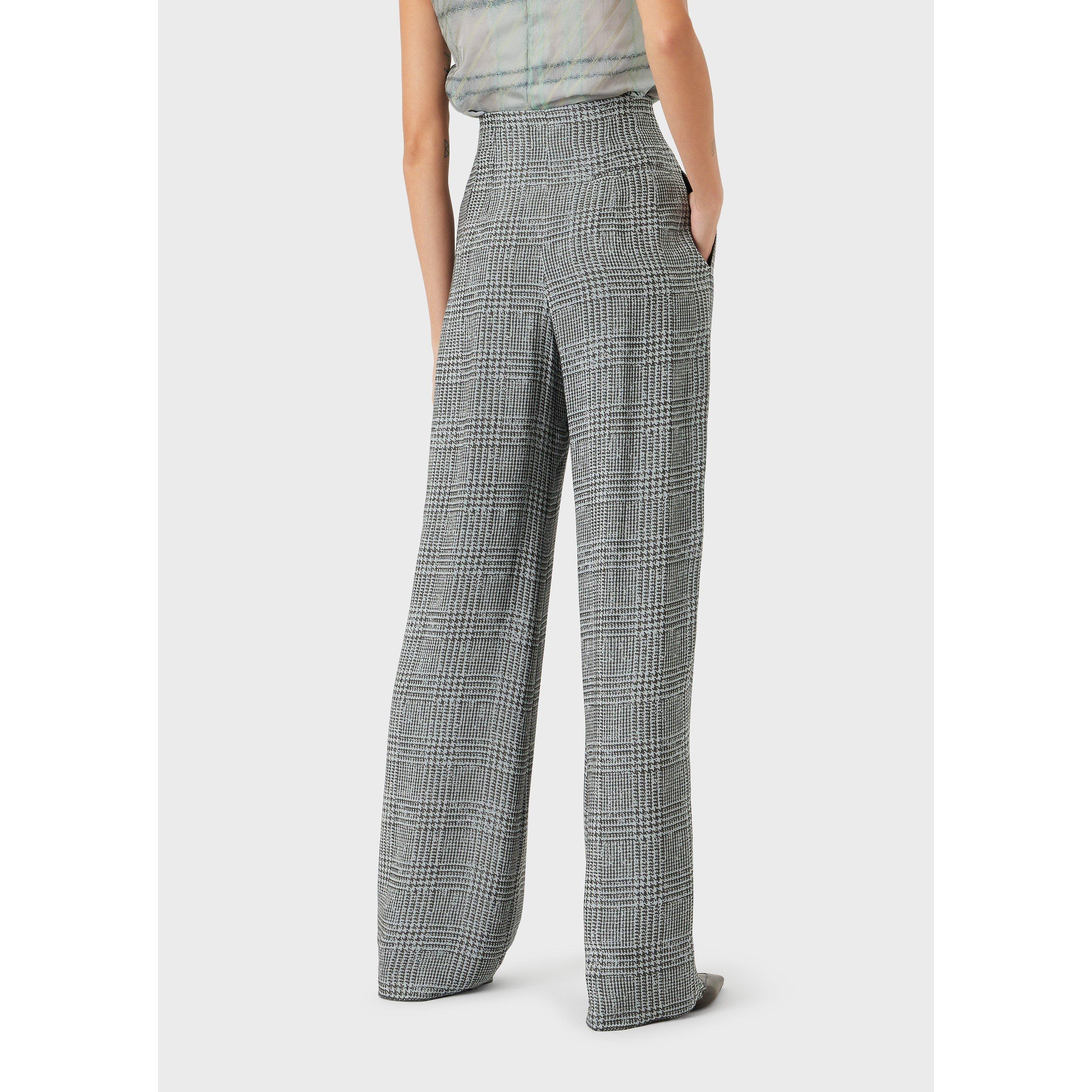 Emporio Armani High Waisted Wide Leg Trousers