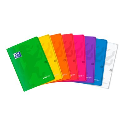 Oxford Easy Book - Cahier polypro A4 (21x29,7 cm) - 96 pages - grands carreaux (Seyes) - disponible dans différentes couleurs