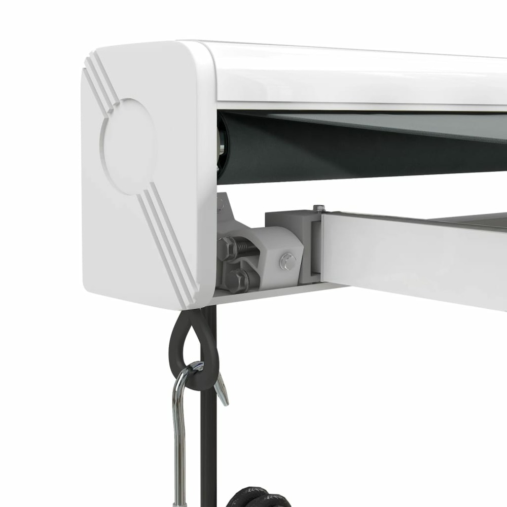 Auvent rétractable anthracite 5x3 m tissu et aluminium