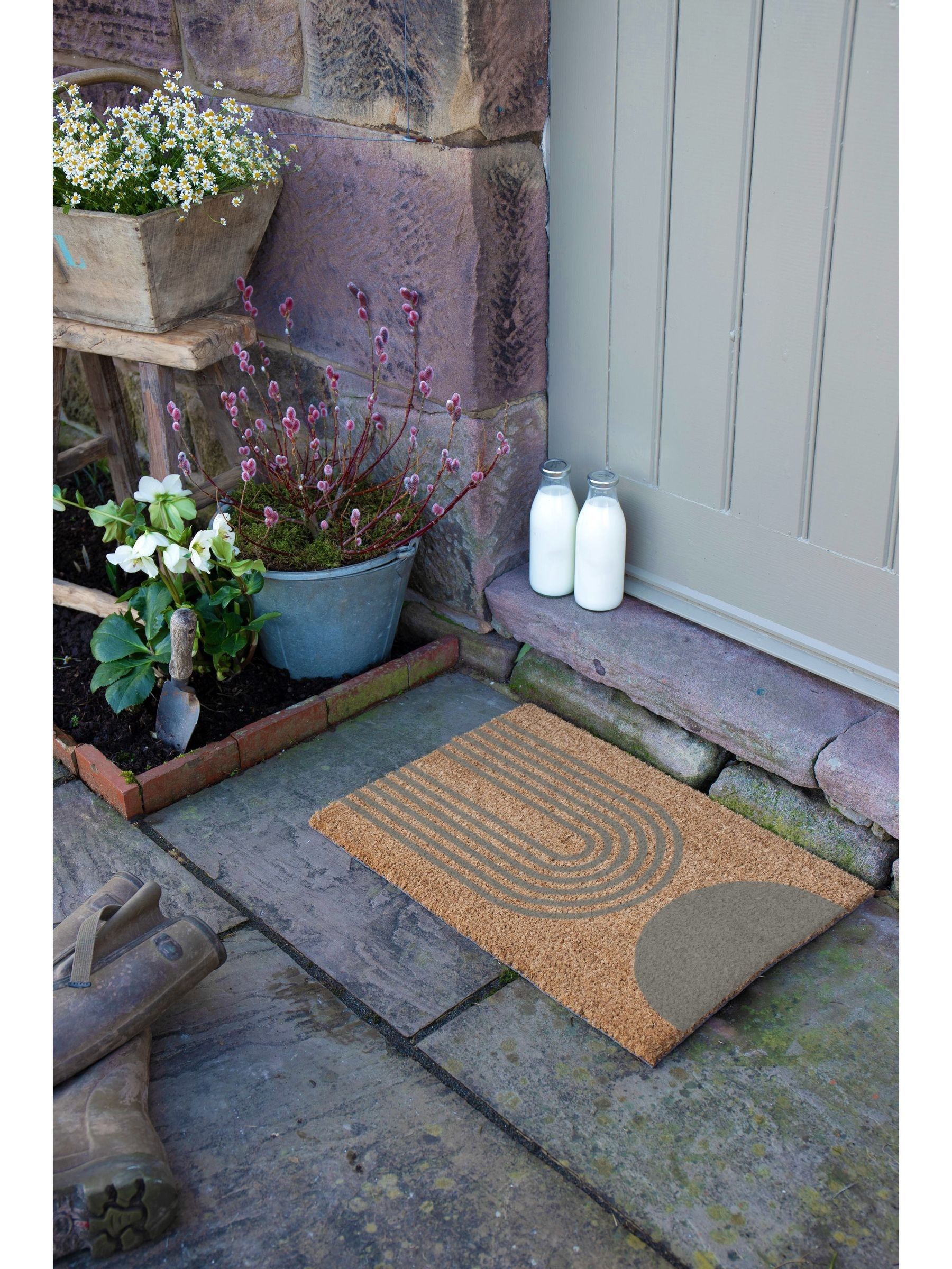 Artsy Mats Abstract Half Moon Doormat