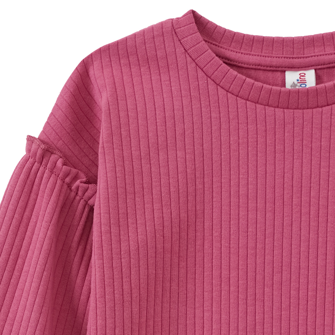 Topolino Mädchen Langarmshirt mit Rüschen dunkelpink