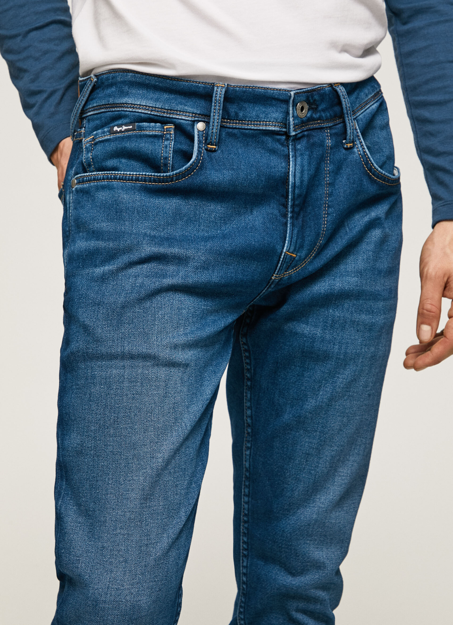 Calça jeans skinny de cintura baixa Jean Finsbury Fit - jeans