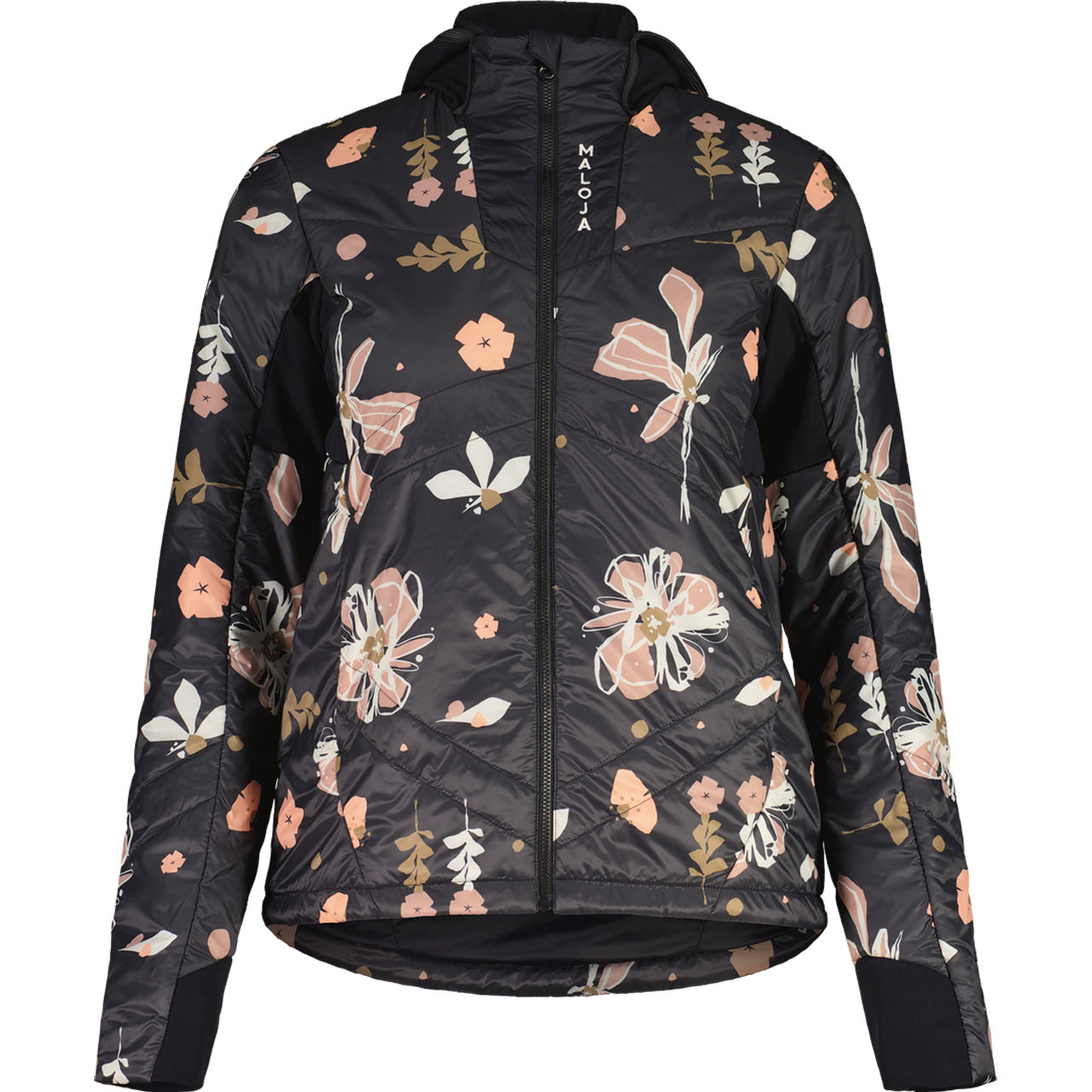 Maloja Damen Nordic Puffer Jacke TREVISOm deep black flora | Isolation | Skitourenbekleidung | Damen | XSPO-Fashion