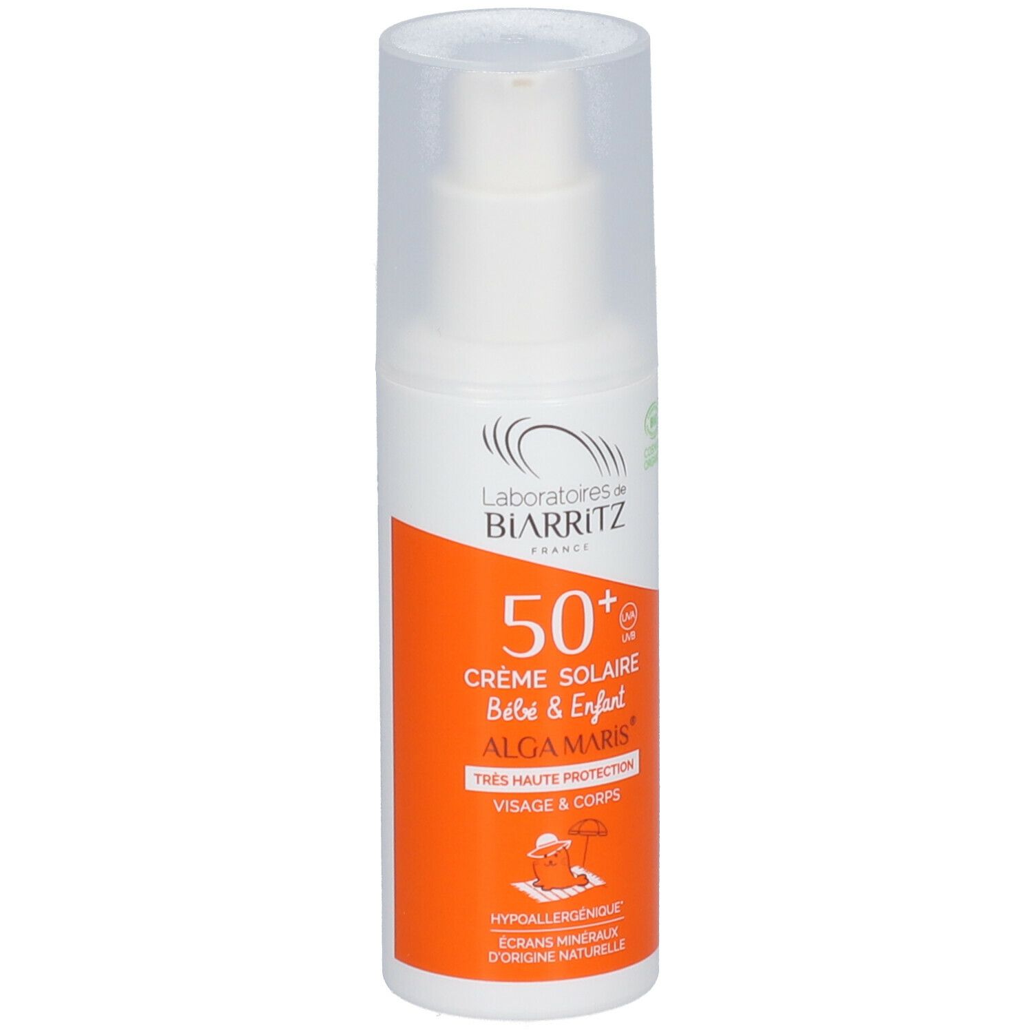 Laboratoires de BIARRITZ ALGA MARIS Bio-Sonnencreme für Kinder SPF 50+