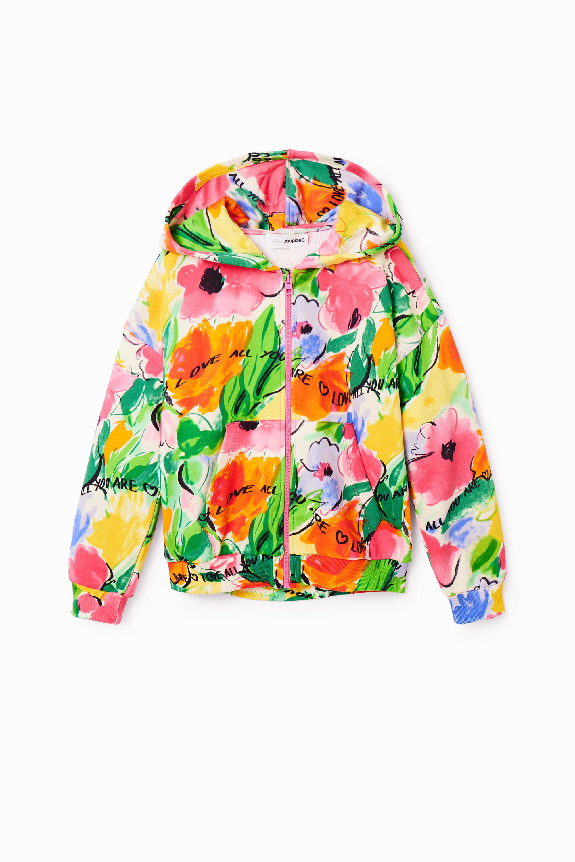 Sweat-shirt oversize fleurs