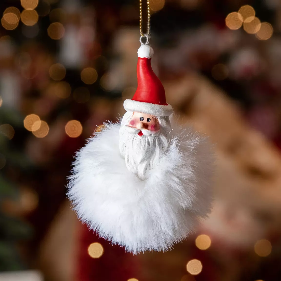 Père Noël à suspendre (H8 cm) Doudou Blanc