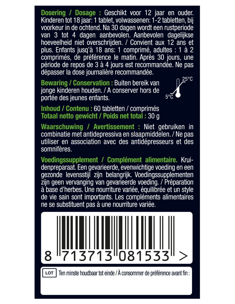 Lucovitaal Rhodiola Rosea (60 tabletten)