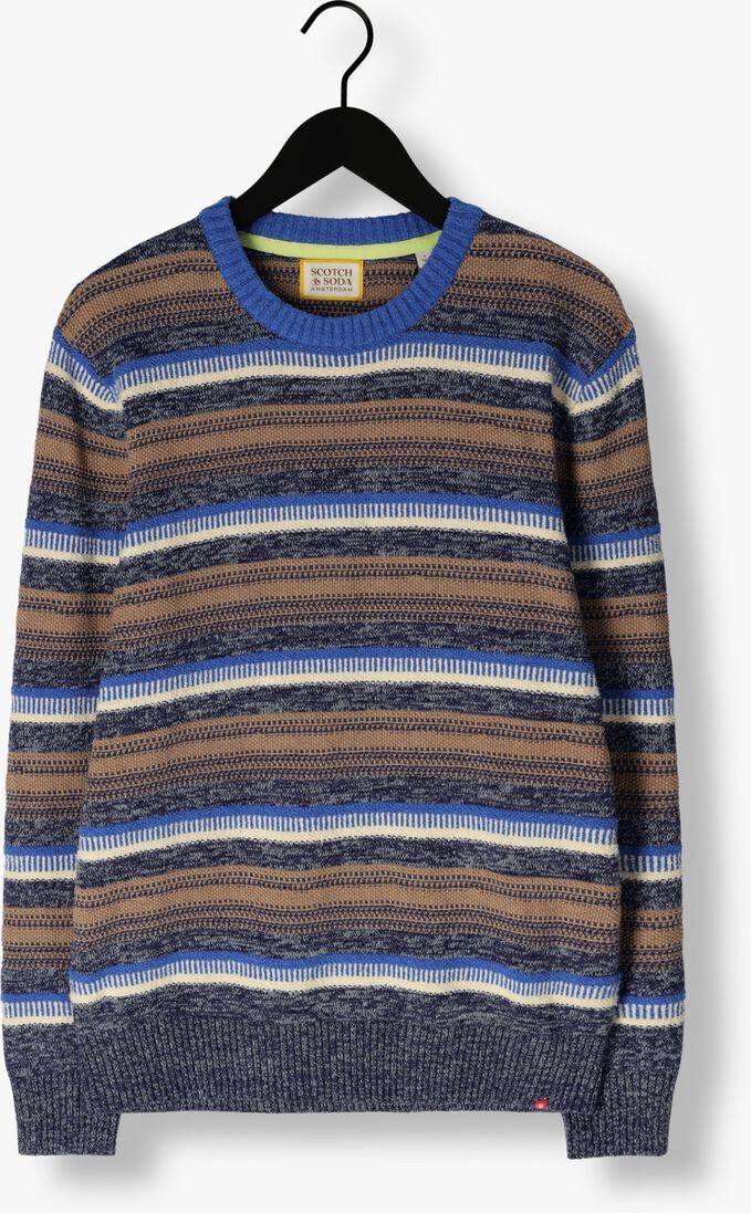 SCOTCH & SODA multi scotch & soda trui regular fit mixed yarn stripe mix pullover