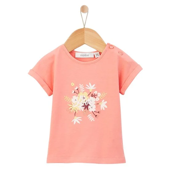 T-shirt manches courtes Ma Fleur Chérie   Rose Sugar        de               Marèse