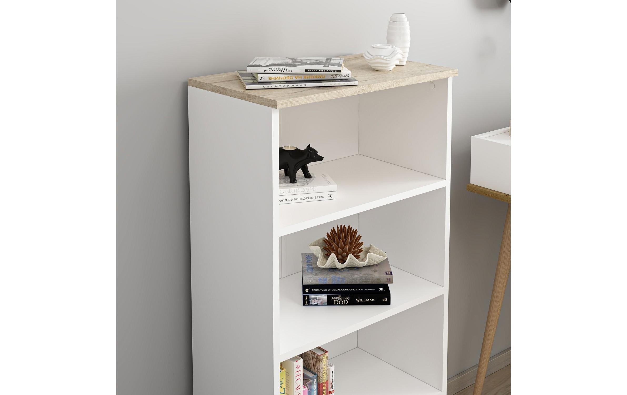 Regal Bella 65 x 120 x 35 cm, Weiss<br>Schrank