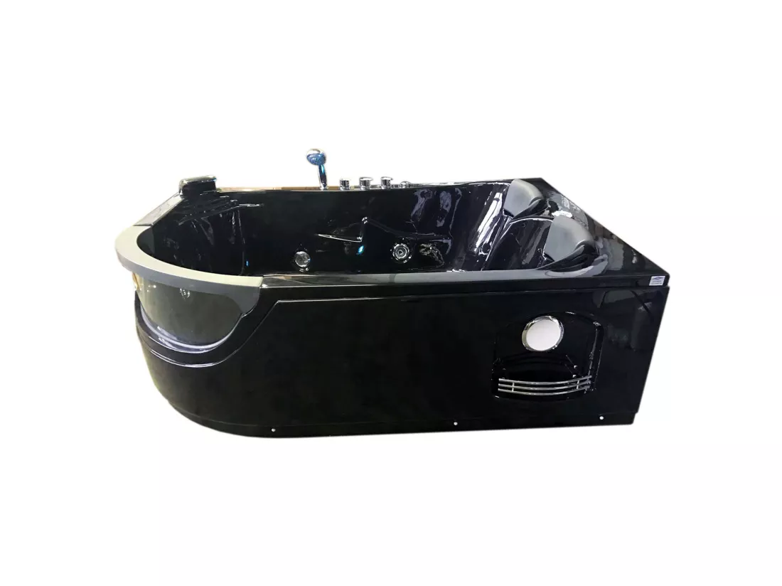Baignoire Balnèo hydromassage noir 120 x 180 cm 8 jets – Bluebell