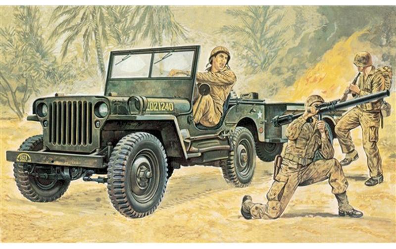Bausatz Willys MB Jeep 1:35Kunststoff Modellbausatz