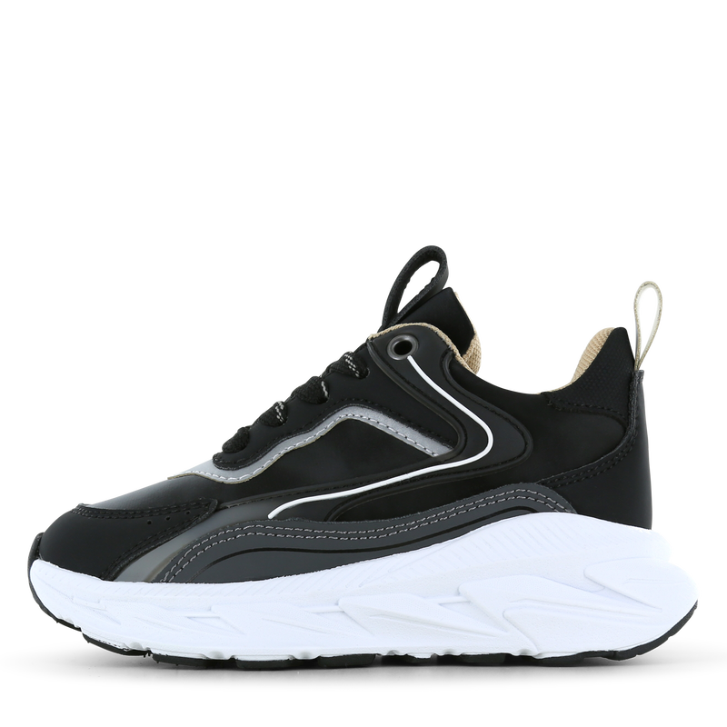 Shoesme chunky zwarte sneaker Microleer | Jongens schoenen