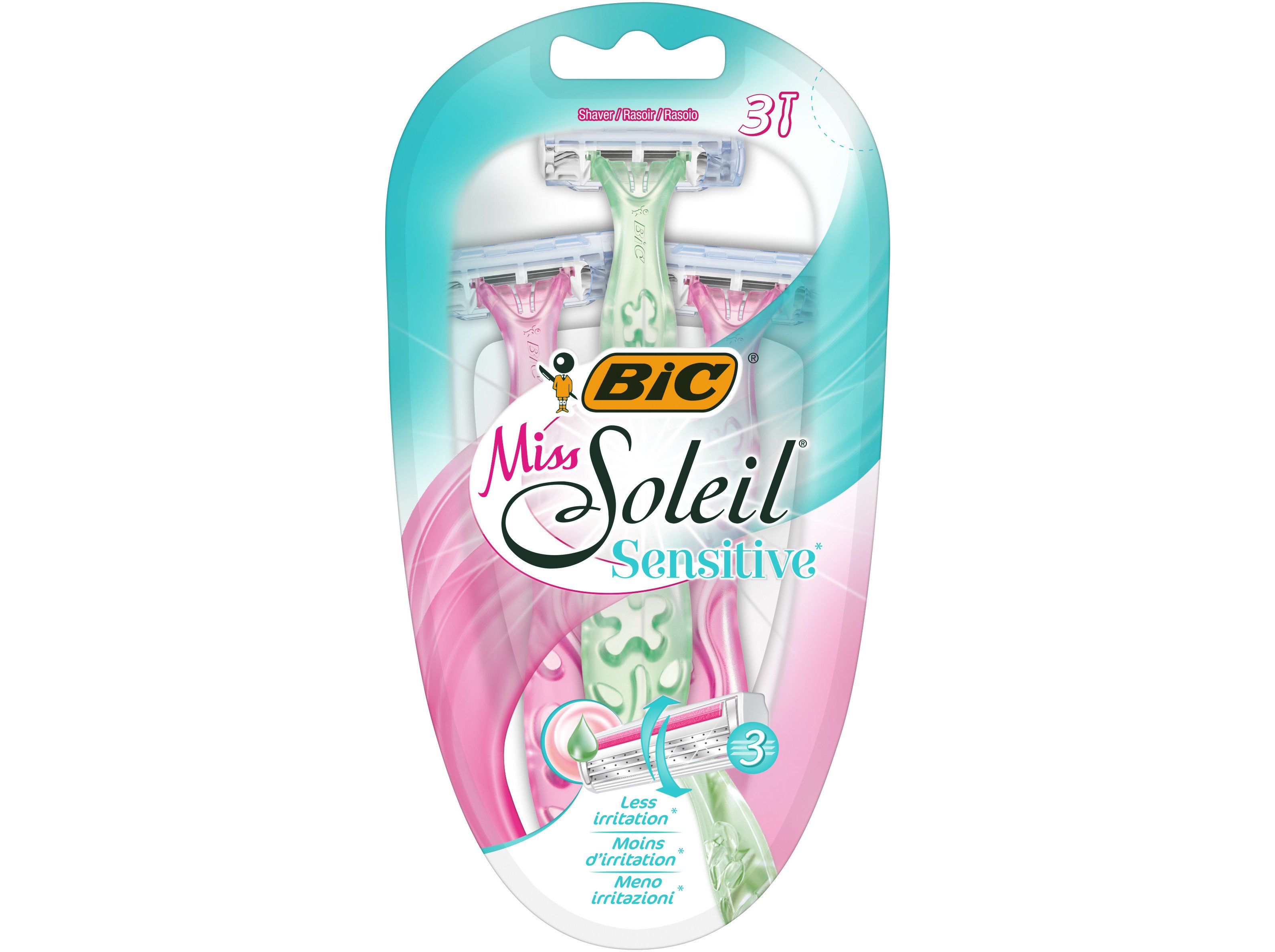 LÂMINAS DESCARTÁVEIS BIC MISS SOLEIL SENSITIVE 3UN