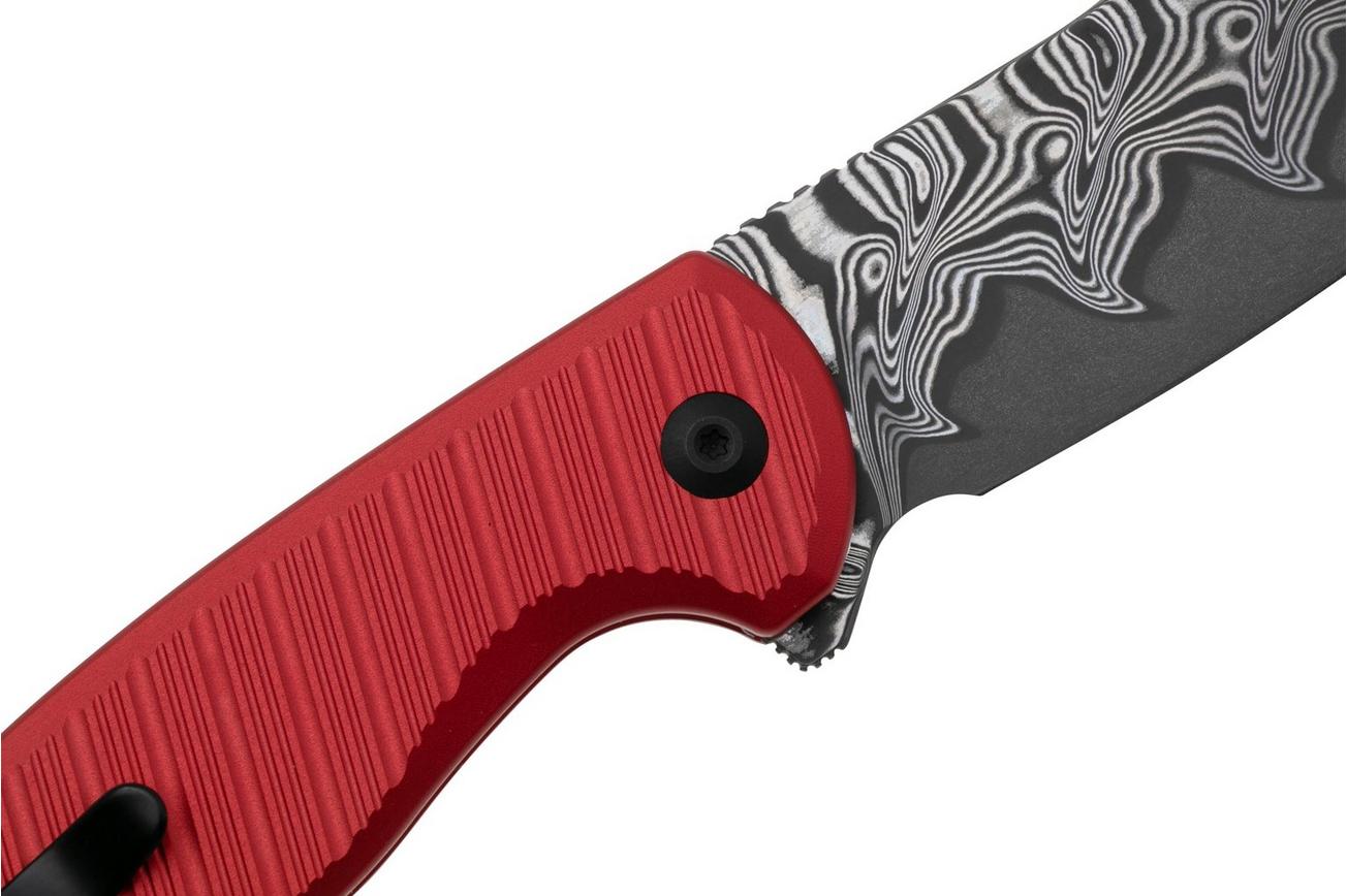 CIVIVI Stormhowl C23040B-DS1, Damascus, Milled Red Aluminum, zakmes