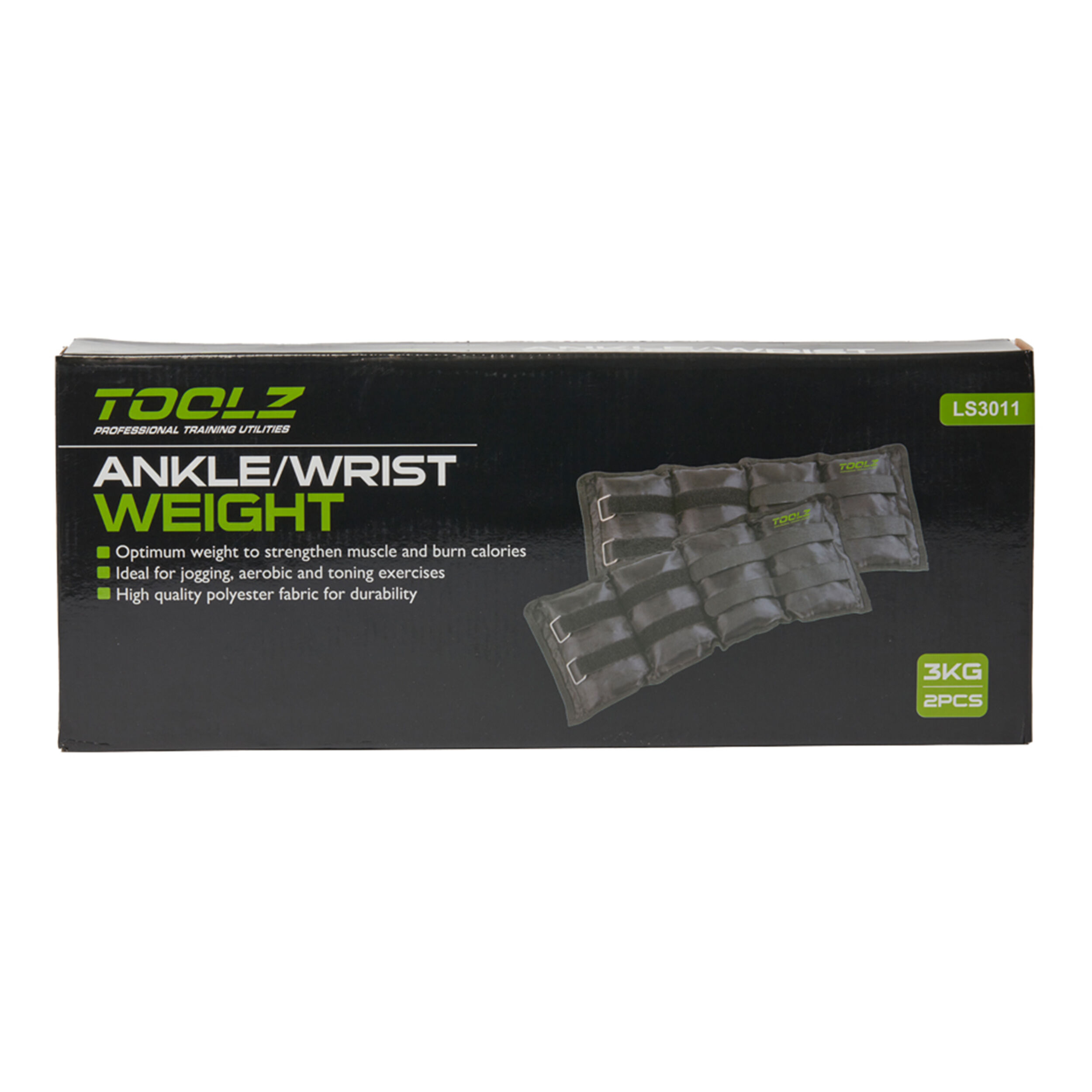 TOOLZ Wrist/Ankle Weight 3kg - 2pcs Manchettes Pour Poids - Noir