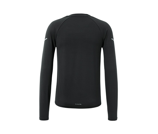 Langarm-Funktionsshirt, schwarz
