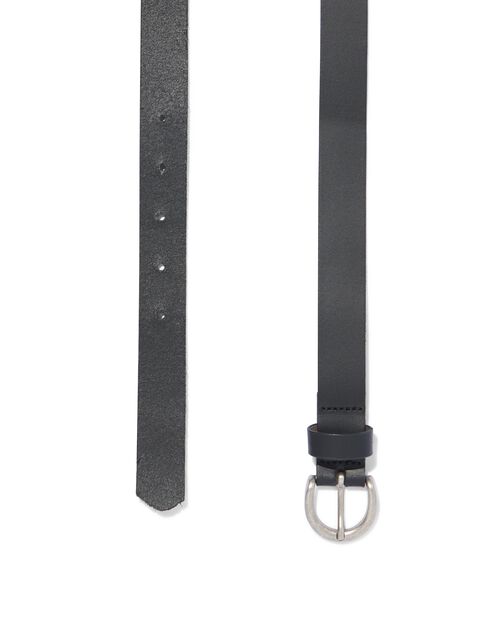ceinture femme en cuir nervuré 2.5cm noir