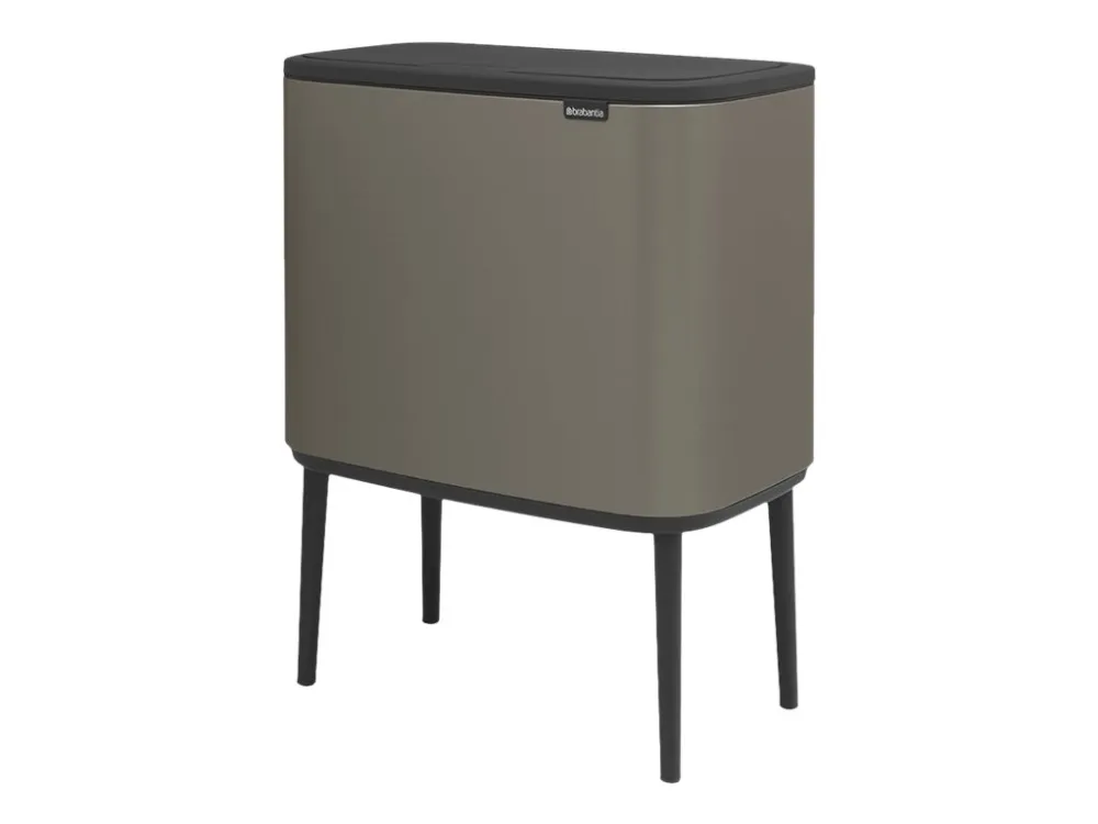 Brabantia Bo Touch Bin - Skraldespand - fliplåg - 33 L - affaldsseparation - platinum