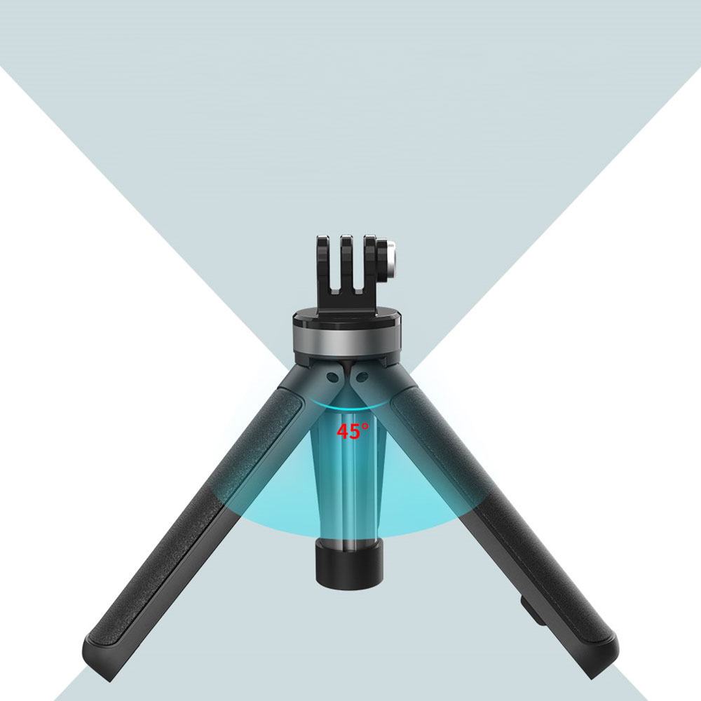 (13 - 25cm) Höhenverstellbarer Mini Selfie Stick Tripod Dreibein Stativ Halterung für GoPro - Schwarz