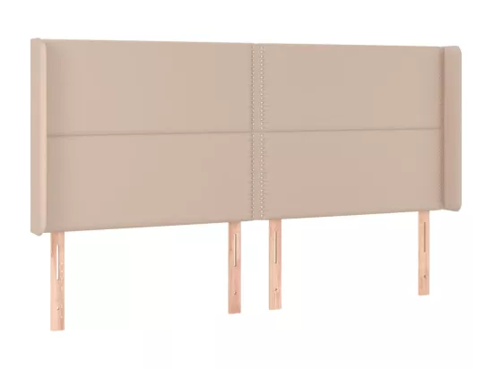Sommier tapissier matelas LED Cappuccino 180x200 cm Similicuir