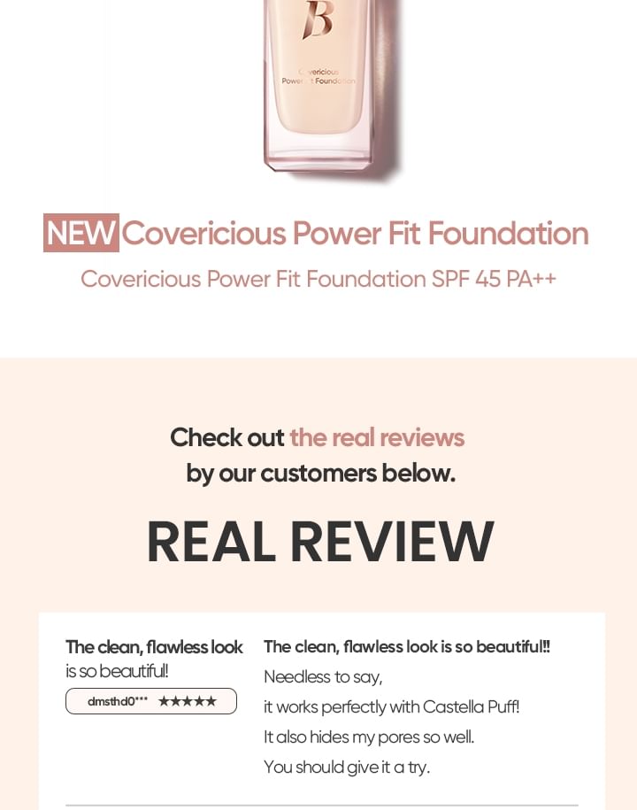 BANILA CO - Covericious Power Fit Foundation - 6 kleuren