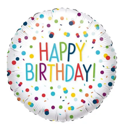 amscan Folienballon Konfetti Happy Birthday