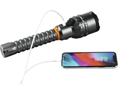 NEBO K-12 LED zaklamp, aluminium, 12000 lm, oplaadbaar
