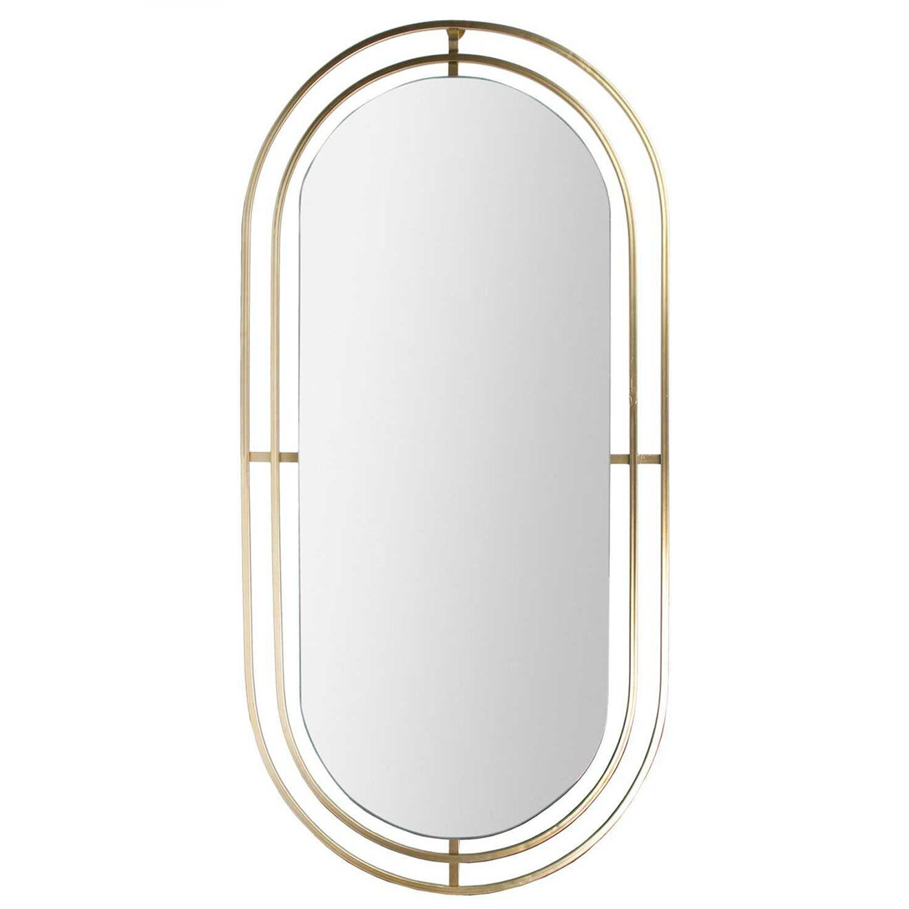 Home Deco Factory Miroir en métal doré - 90x43 cm
