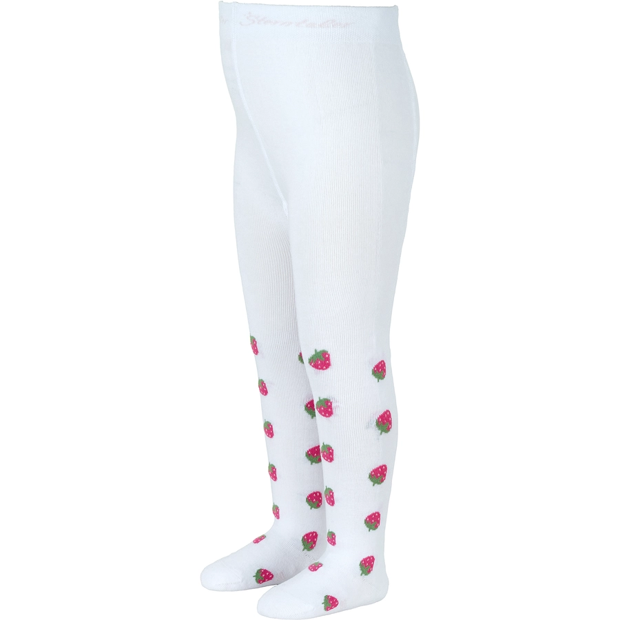 Sterntaler Strumpfhose Erdbeeren weiß