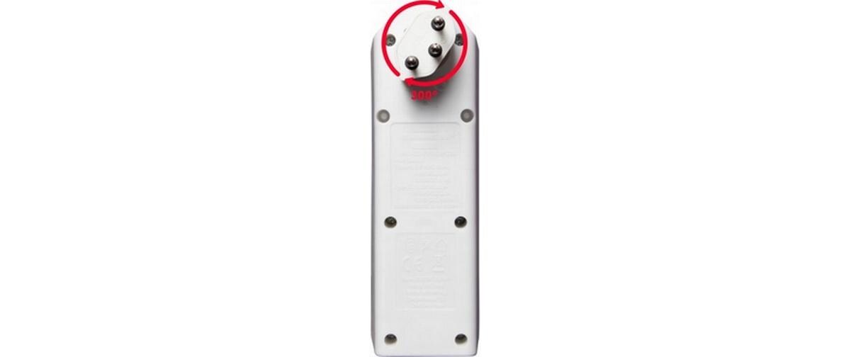 Abzweigstecker 3 x T13, 1 x USB A, 1 x USB C, 300° drehbarStabiler, formschöner Mehrfachstecker ohne Schalter aus hochbruchfestem Kunststoff