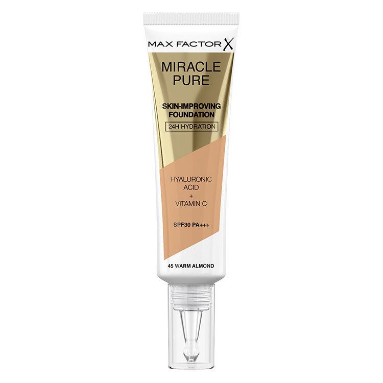 Max Factor Miracle Pure Skin-Improving Foundation 45 Warm Almond 30ml