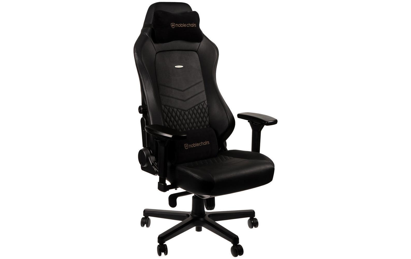 Gaming-Stuhl HERO Echtleder Schwarz<br>Ergonomischer Gaming-Stuhl