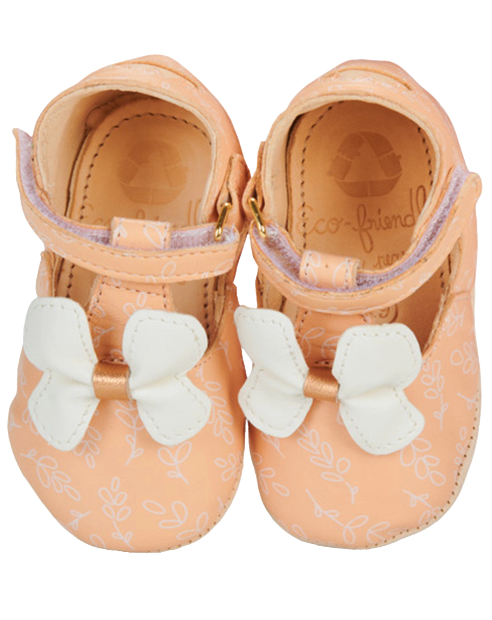 Krabbelschuhe MY LILLYP PAPILLON VOLANT LAVENDEL in abricot