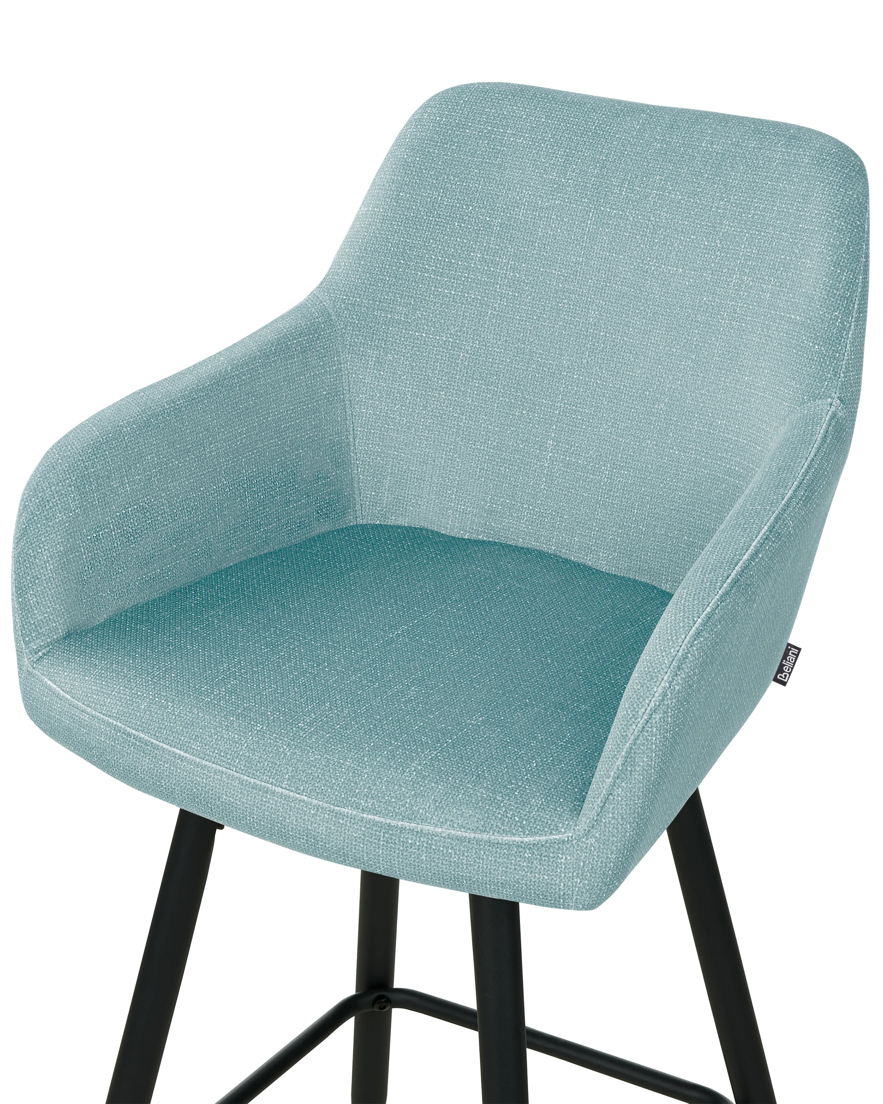 Set van 2 barstoelen CASMALIA Fluweel Lichtblauw
