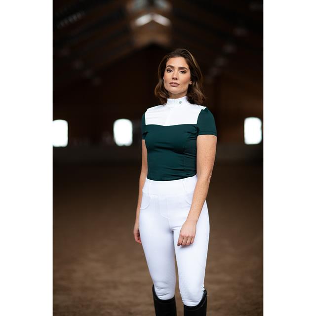 Wedstrijdshirt Equestrian Stockholm Dramatic Monday Fine Line Donkergroen
