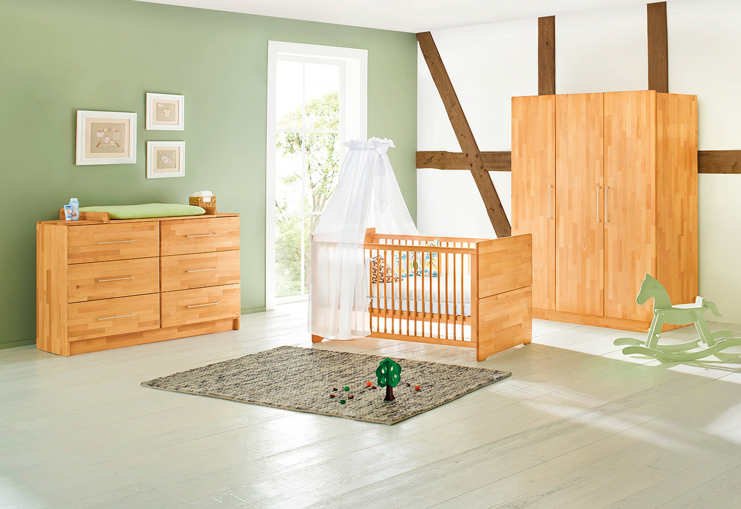 Pinolino 3-tlg. Babyzimmer Natura extrabreit groß