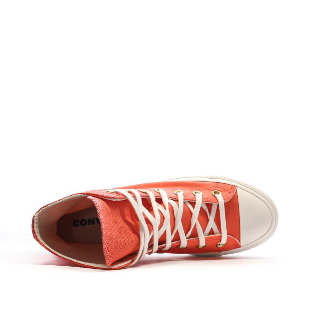 Converse Baskets Oranges Femme Converse Chuck Taylor All Star Platform