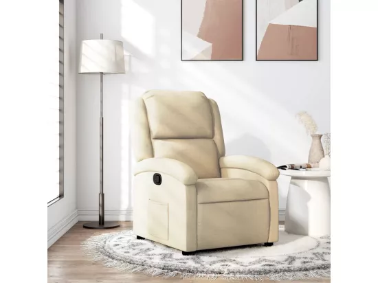 Fauteuil inclinable Crème Tissu