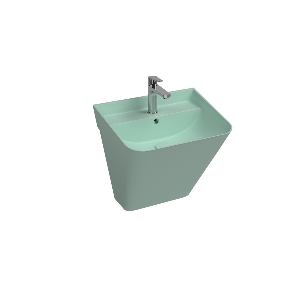Isvea Sott Aqua hangende wastafel 50cm mint