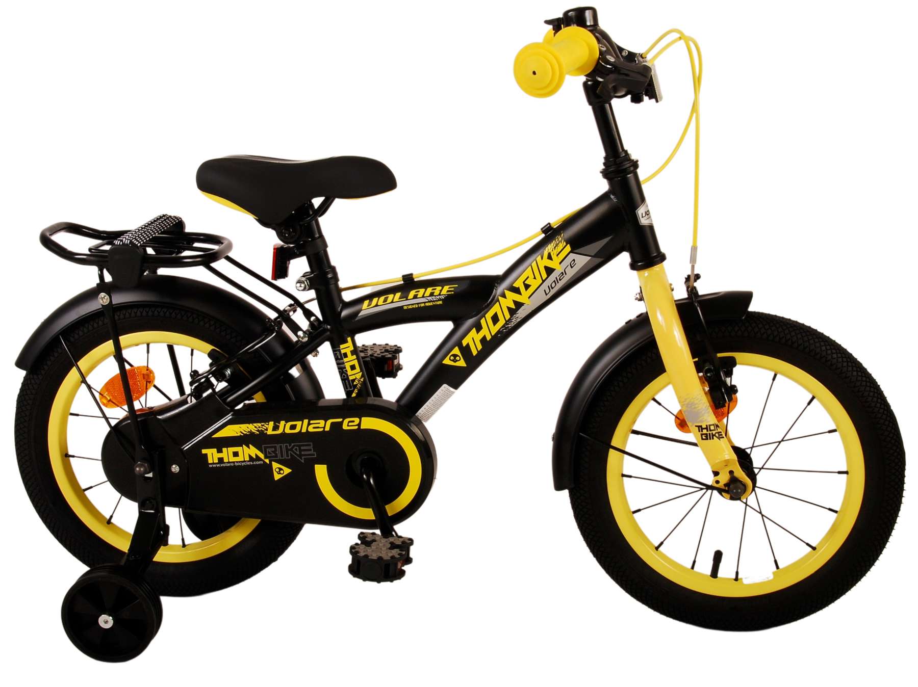 TPFSports Thombike Kinderfahrrad - Jungen - 14 Zoll - Rücktritt + Handbremse - Schwarz/Blau