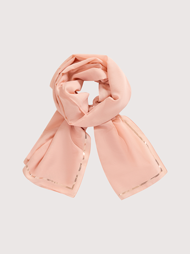 Foulard uni détails strass