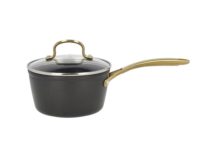 HOLM Kasserolle med glaslåg Black