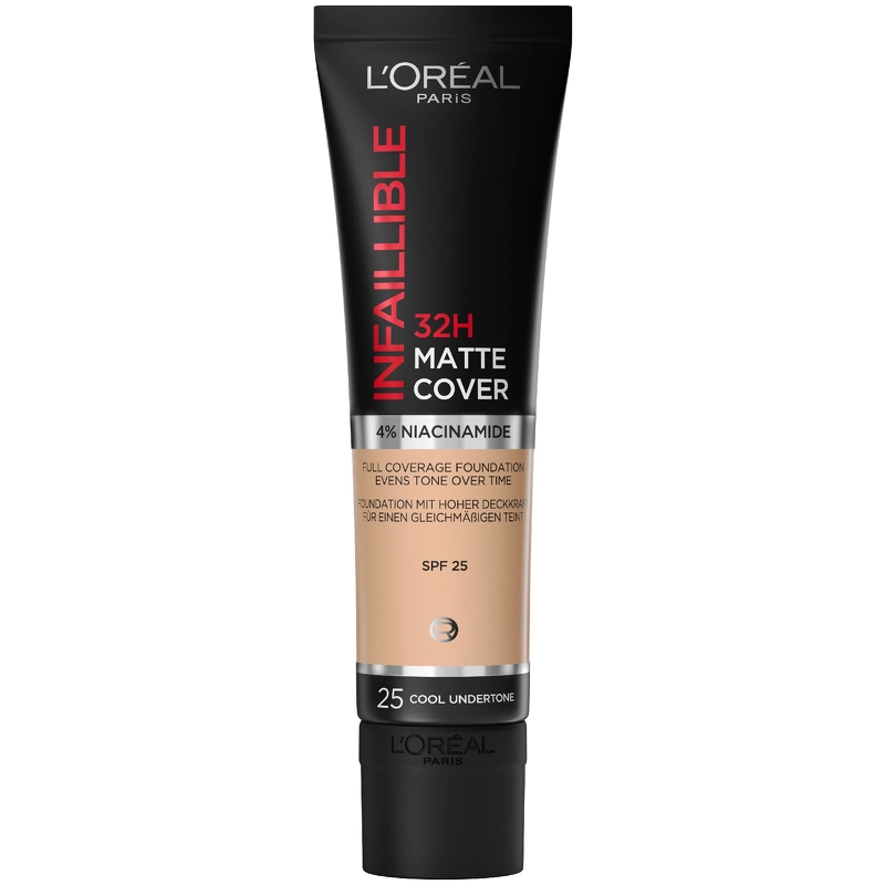 L'Oréal Paris Cosmetics Infaillible 32H Matte Cover Foundation SPF 25 - 30 ml - 25 Cool Undertone
