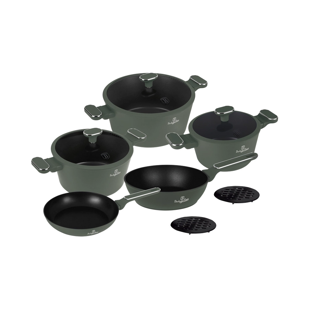 Berlinger Haus 10-teiliges Kochgeschirr-Set Matte Green Collection