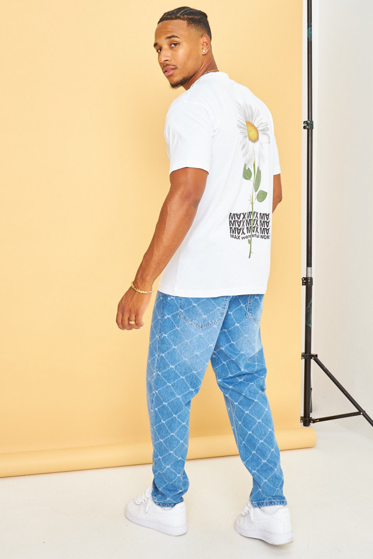 T-shirt fleurs 