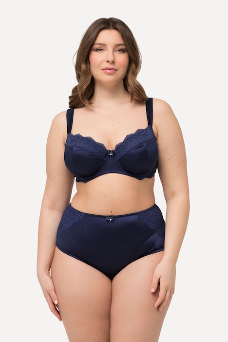 Bügel-BH, ohne Softcups, Satin, Spitze, Cup C - F