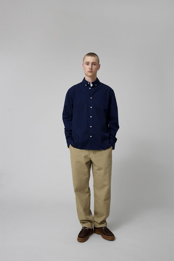 Forét CAMP LIGHT TWILL SHIRT Navy