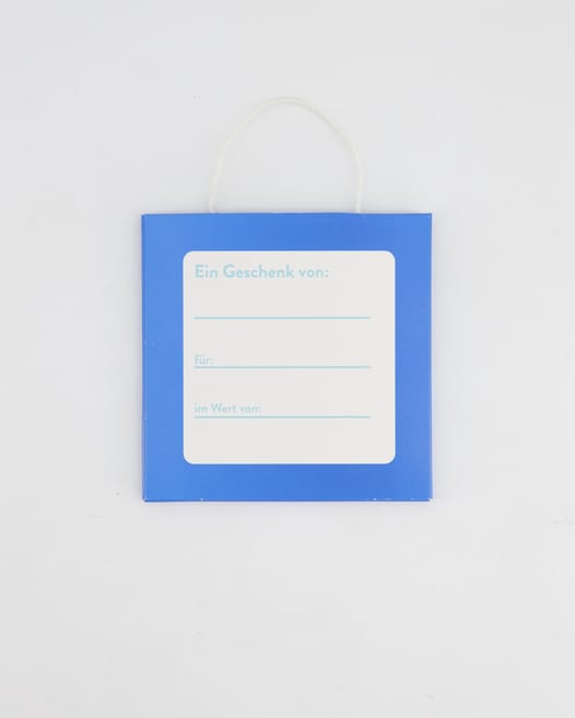 Tretter Geschenkkarte in Blau