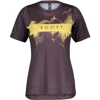 Scott Trail Vertic Kurzarmtrikot Dark Purple / Mud Green Damen